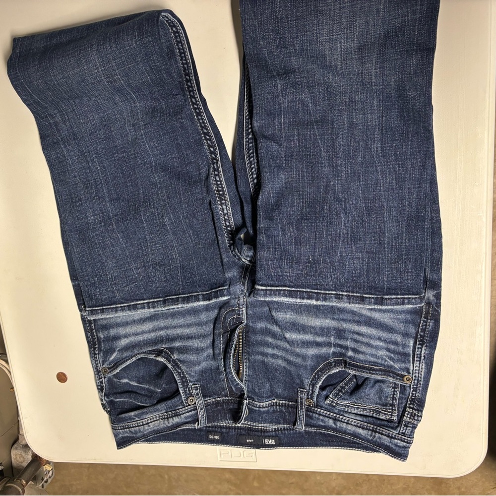 BKE Dark Blue Straight Leg Jeans